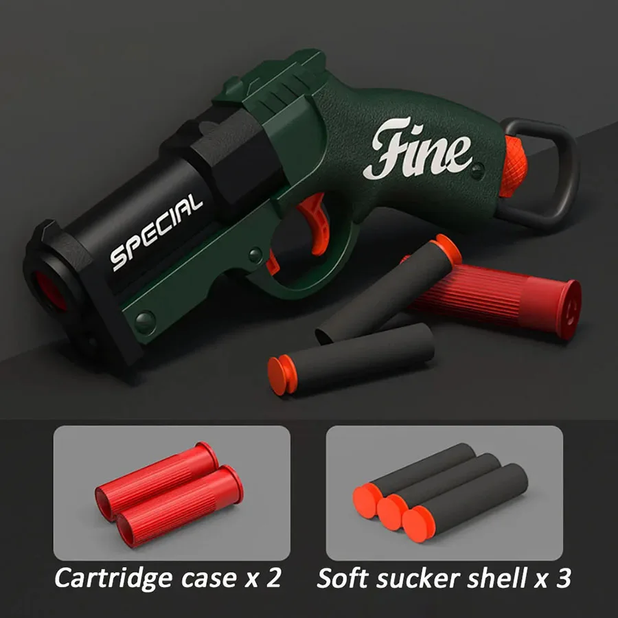 Mini S686 Shell Throwing Soft Bullet Launcher Toy Gun Airsoft Foam Bullet Blaster CS Outdoor Weapon Children Pistol