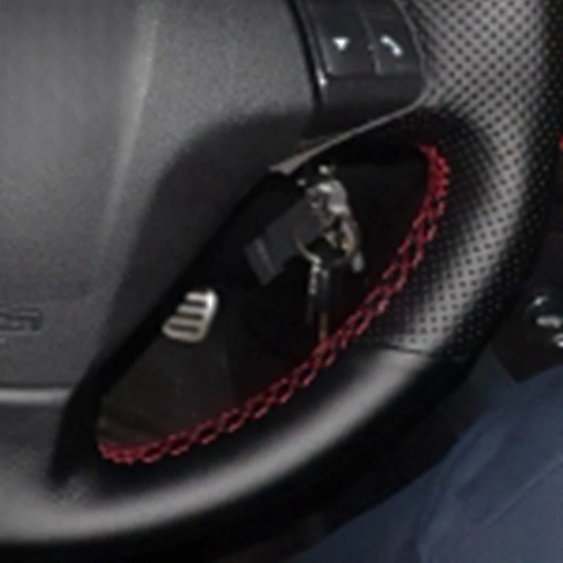 Artificial Leather Braid Car Steering Wheel Cover Wrap for Fiat Punto Bravo Linea Qubo Doblo Grande Punto Car Accessories steering wheel cover