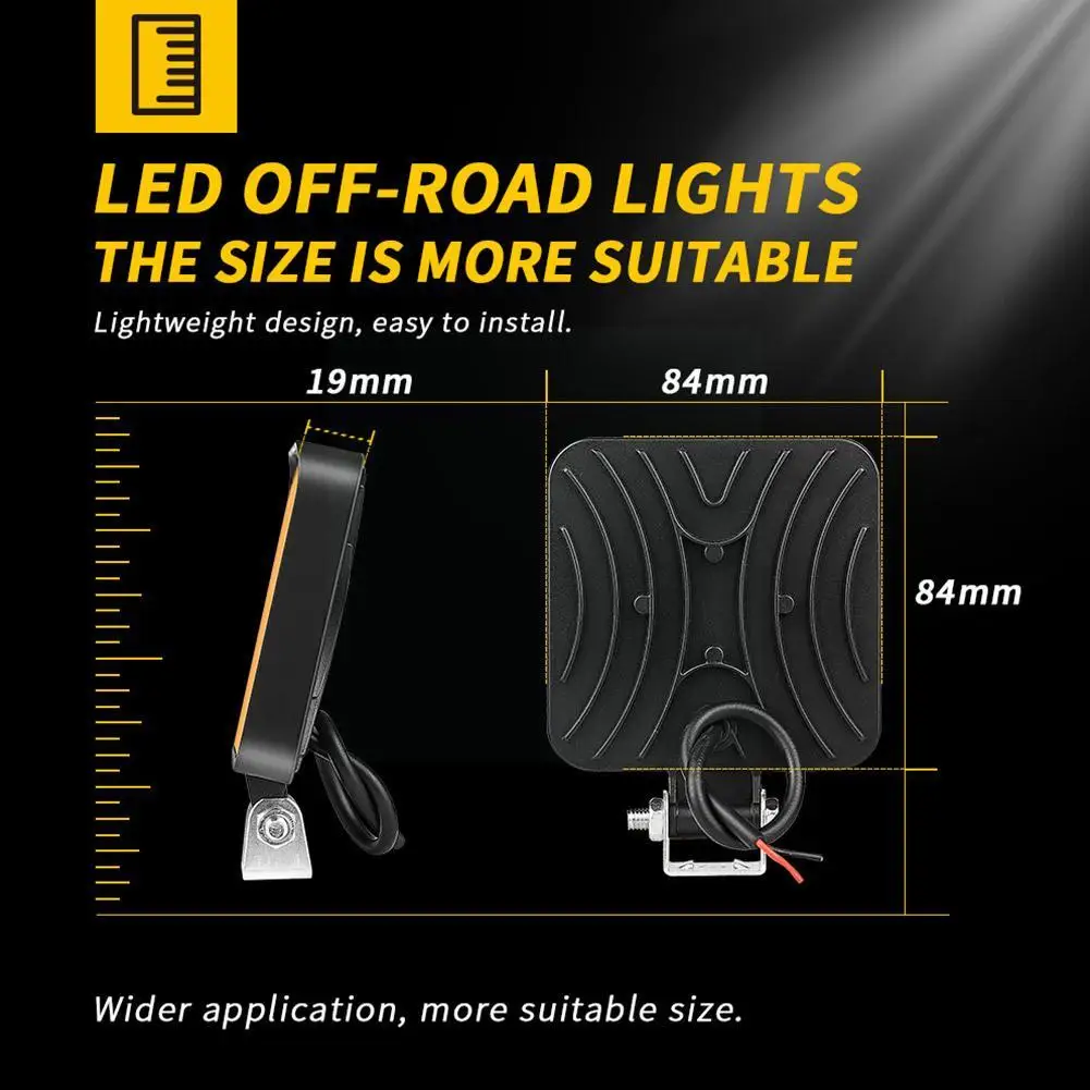 1Pcs Car LED Work Light 4X4 OffRoad MINI 48W 12V Auto Truck Vehicle Driving Motorcycles Headlamp