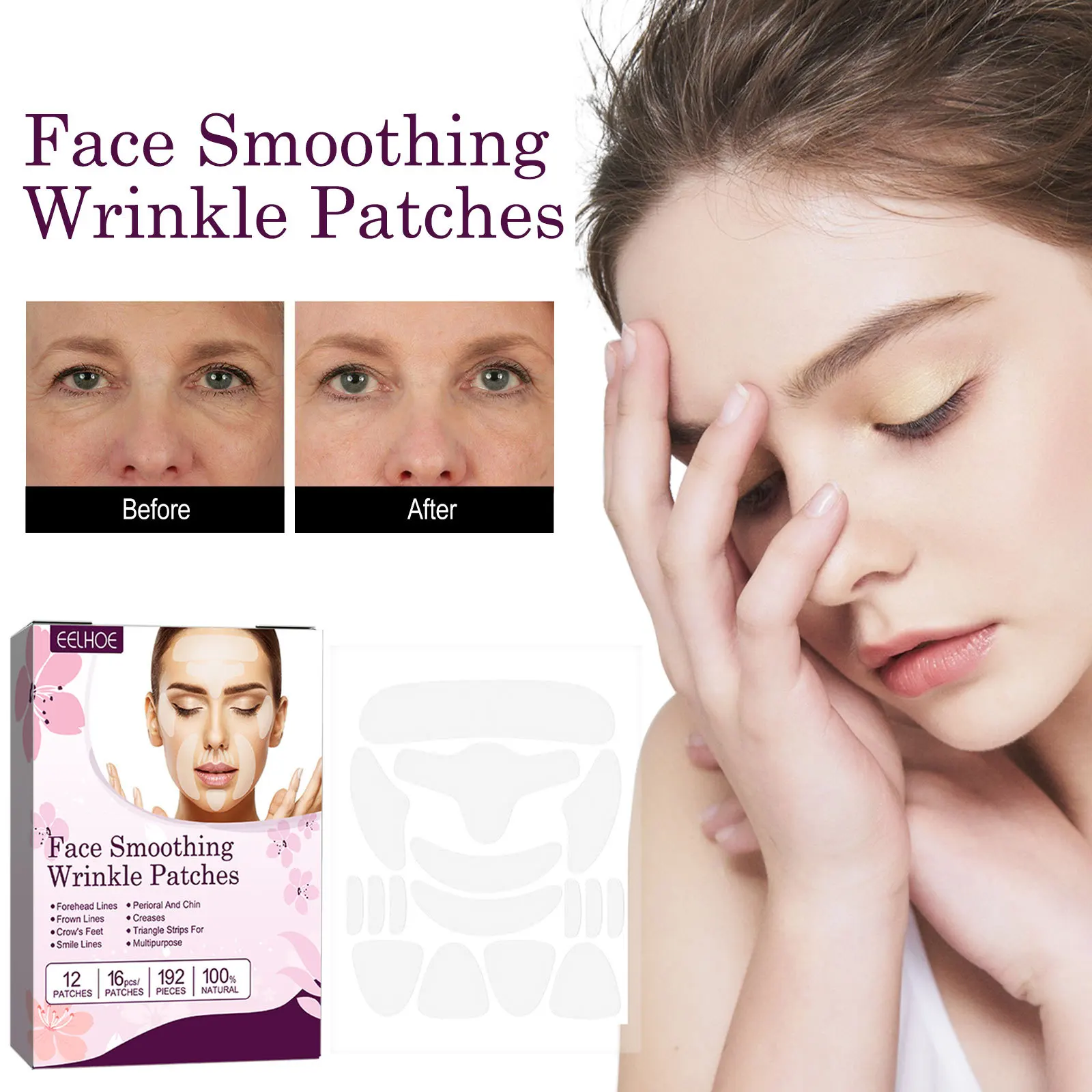 

16Pcs/Set Anti-Wrinkle Stickers Face Stickers Forehead Eye Stickers Anti-Lifting Head Lines Lines Chin Lift Patch Skin Care