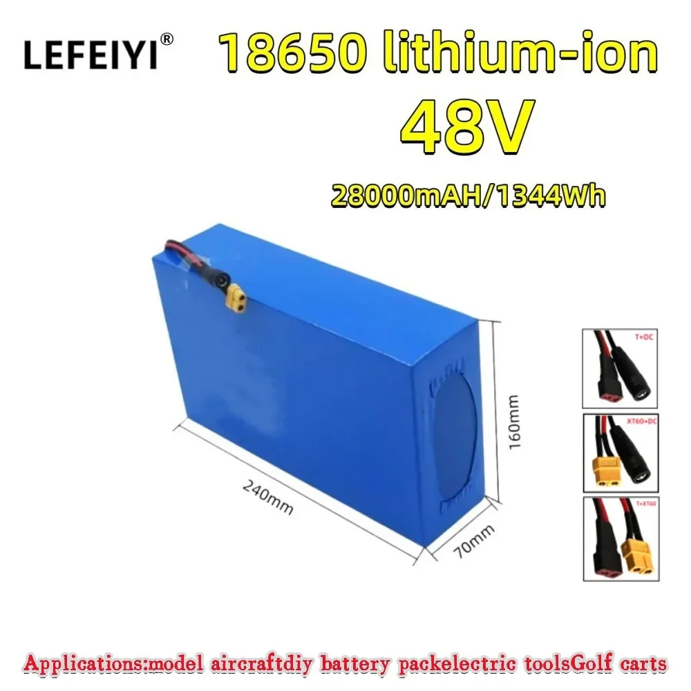 

48 В 28000 мАч Iithium аккумулятор 18650 13S8P 1000 Вт аккумулятор с BMS