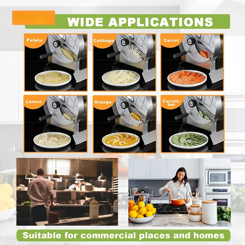 Replace blade For Commercial Vegetable Slicer Stainless Steel Potato Onion Slicer 0-0.5''Thickness Adjustable