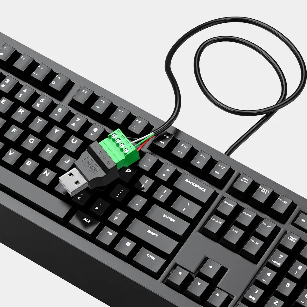 USB Connector with 4-Pin Screw Terminal Plug Adapter (Type-A) - Electrical Supplies