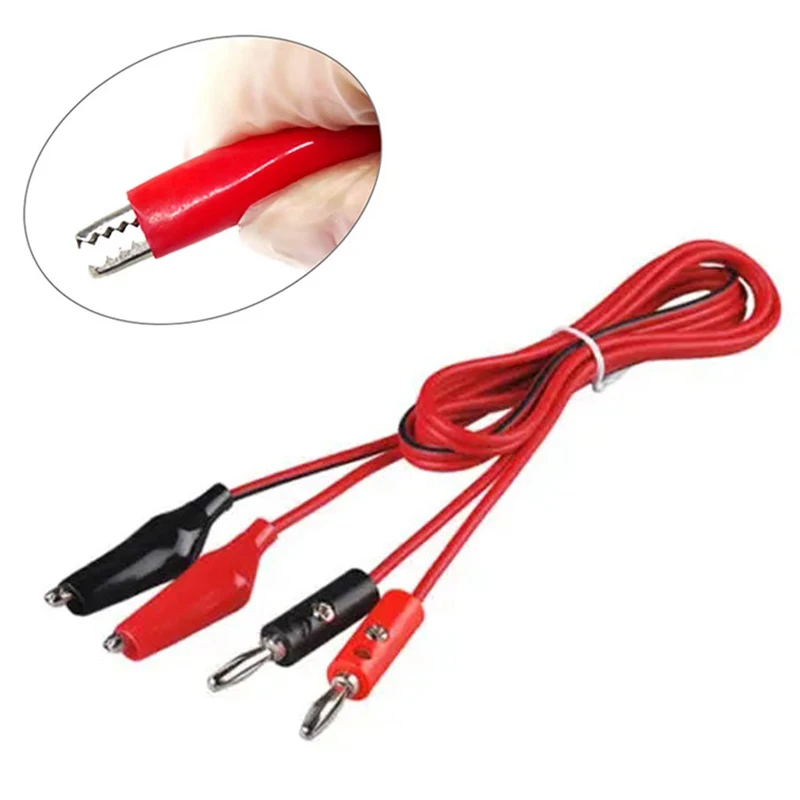 Test Cable Connector Alligator Clip To Banana Plug For Multimeter