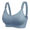 High-end open-top wide strap non-slip breastfeeding bra Feeding large cup push-up anti-sagging maternity underwear 6
