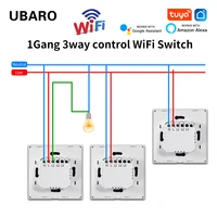 UBARO EU Standard 2 Way Wifi Smart Wall Switch Multi Control Voice Timer Sharing Function Works With Tuya App Home Improvemet - Image 6
