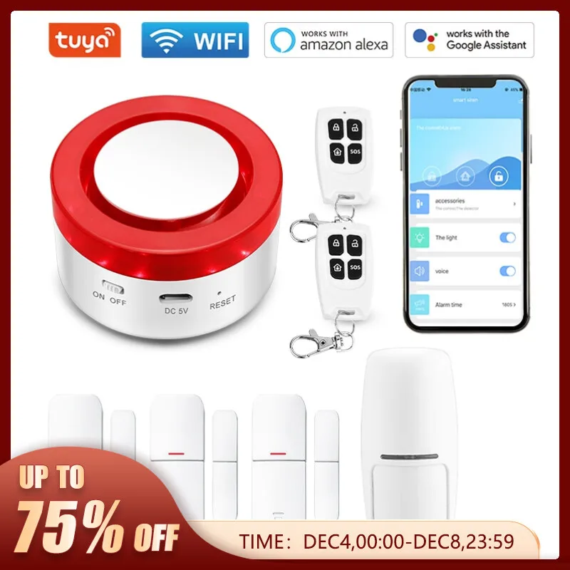 TuyaSmartWIFIWirelessSecurityAlarmSystemAlarmKitHomeBurglar