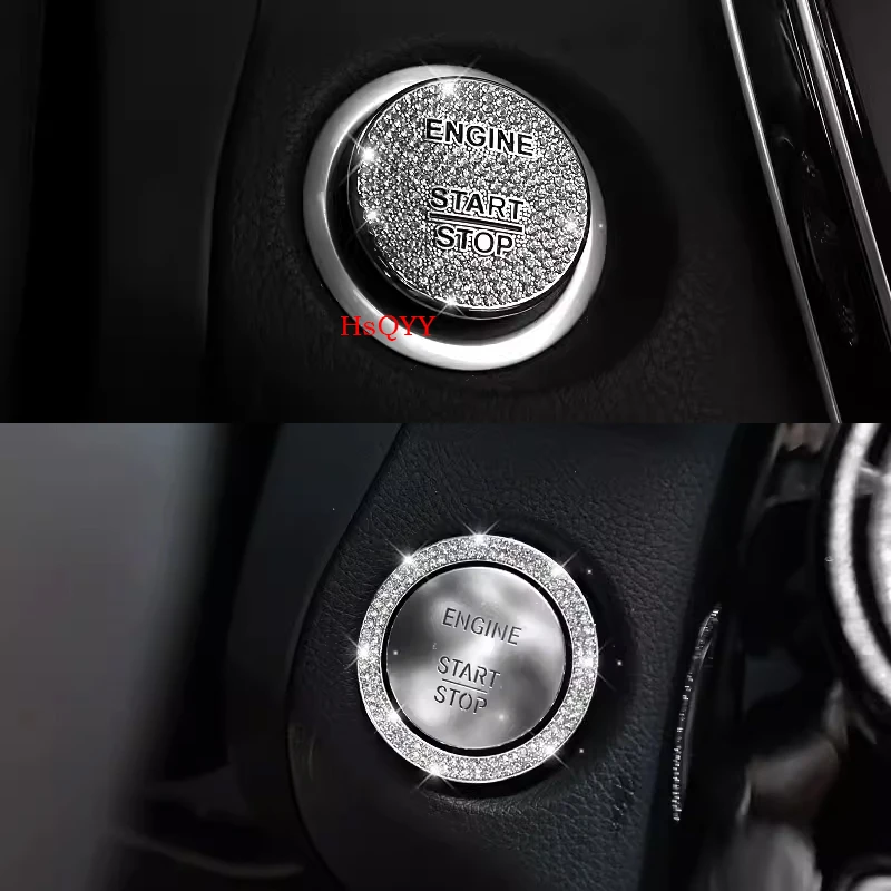 메르세데스 벤츠 C GLC 클래스 W205 X253 센터 콘솔 트림 다이아몬드 커버 크리스탈 스티커 인테리어 액세서리 수정