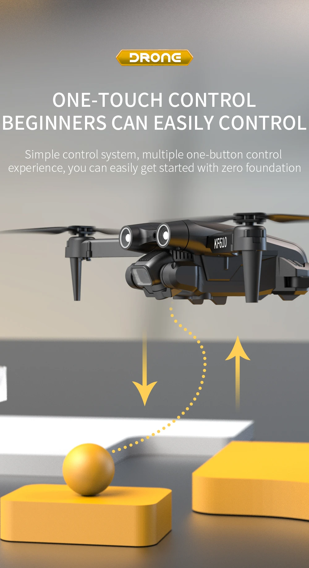 KF610 Drone, dronc one-touch control beginners can easily control simple control system