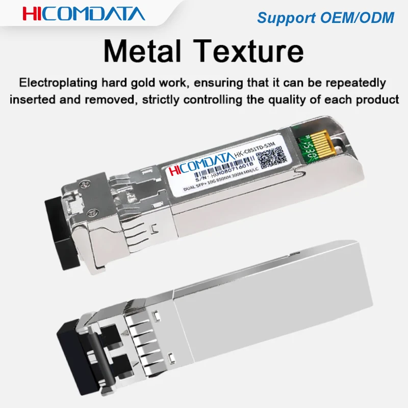 10G SFP+ Duplex LC SFP Multi-Mode Fiber Optic Transceiver 850nm 300m SFP SR with Cisco/Mikrotik/Huawei Switch Full Compatible