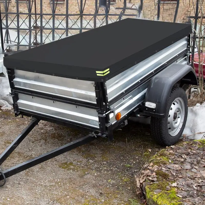 Bâche De Protection Imperméable Oxford 420D Pour Remorque - Dimensions 214x122 Cm, Surplomb 13 Cm - Anti-UV, Coupe-vent, Avec œillets