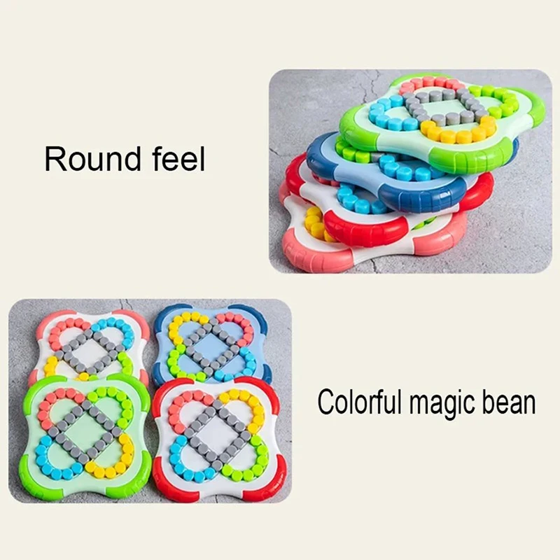 Montessori Rotating Magical Bean Cube Fingertip Toy Children Mind Brain Teaser Game Spinners Stress Relief Toys Boy Girl Gift