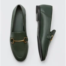 

Jennay&Dave 2022 England Elegant Fashion Flat Shoes women Casual Genuine Leather Shoes Woman Sheep Soft Slip-on Loafers Women