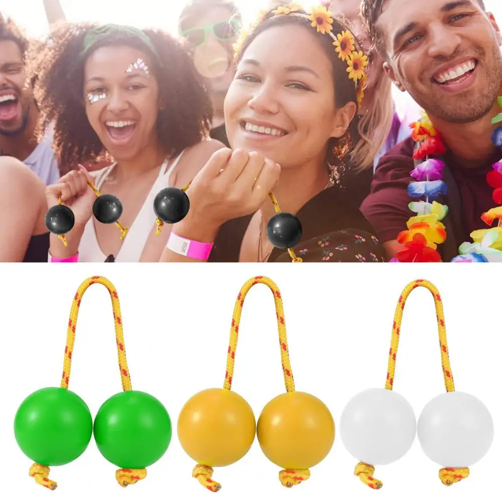 2 Pair Musical Percussion Toy Asalato Rhythmic Ball Hand Shaker For Adults Teenagers