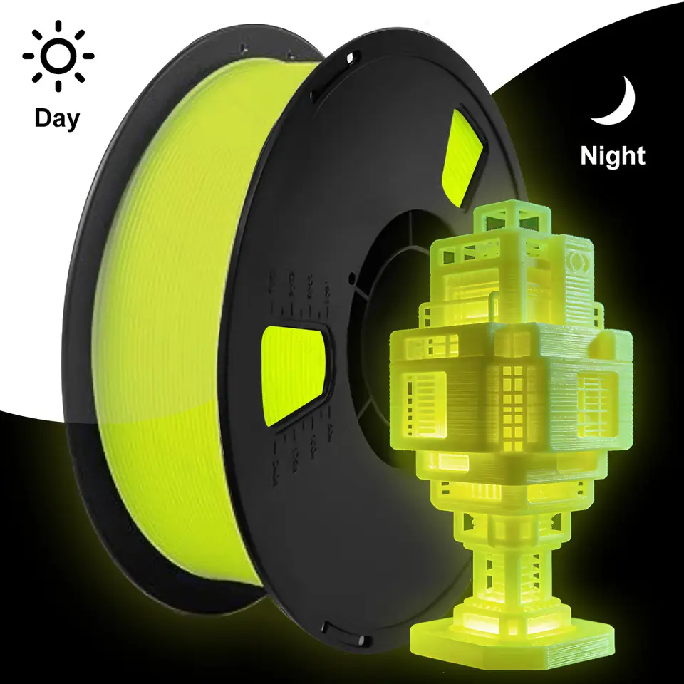 DIY Christmas Gift, 1.75mm PLA Luminous 3D Printer Filament, 200g(0.44L）Spool, Glow in the Dark, for Most FDM Printers image 15