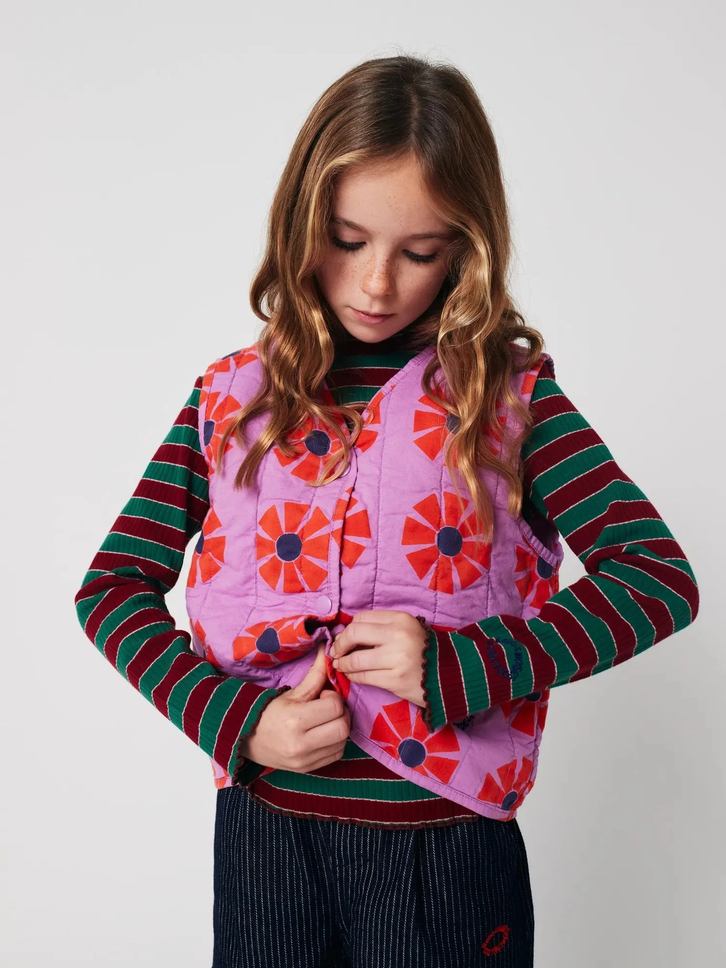  소녀 겨울용 재킷 플리스 소년 패션 코트 디자이너 의류 어린이용 소녀 핑크 조끼 +바지 외투