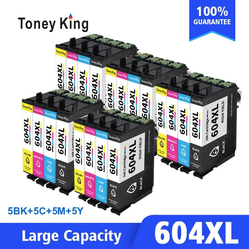 Cartucce Di Inchiostro Toney King 604Xl Per Epson T604Xl T604 604 Xl Sostituzione Per Epson Xp-2200 Xp-2205 Xp-3200 Xp-3205 Wf-2910Dwf