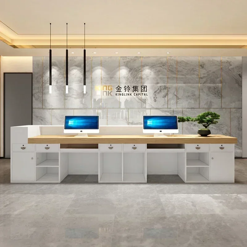 Garden Computer Reception Desk Salon Luxury White Mobile Register Salon Office Desk Store Bancone Reception Luxury Furniture