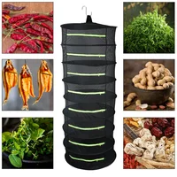 Layers Drying Net for Herbs Hanging Basket For Flowers Buds Plants Herb Drying Net with Zipper Dryer Mesh Bag Folding Dry Rack 2
