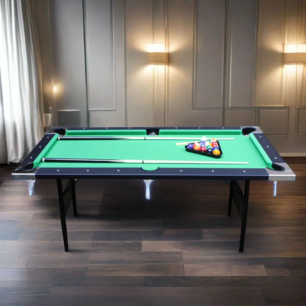 Pool Table, Folding Mini Table, 7ft Snooker Table for Home Kids Game