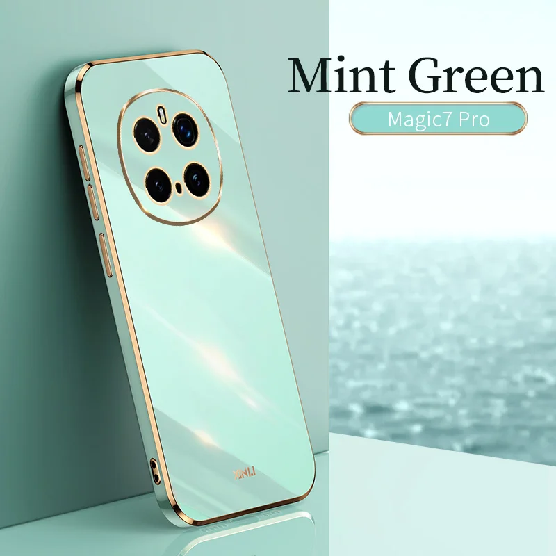 Plating Fashion Luxury Soft Silicone Square Phone Case