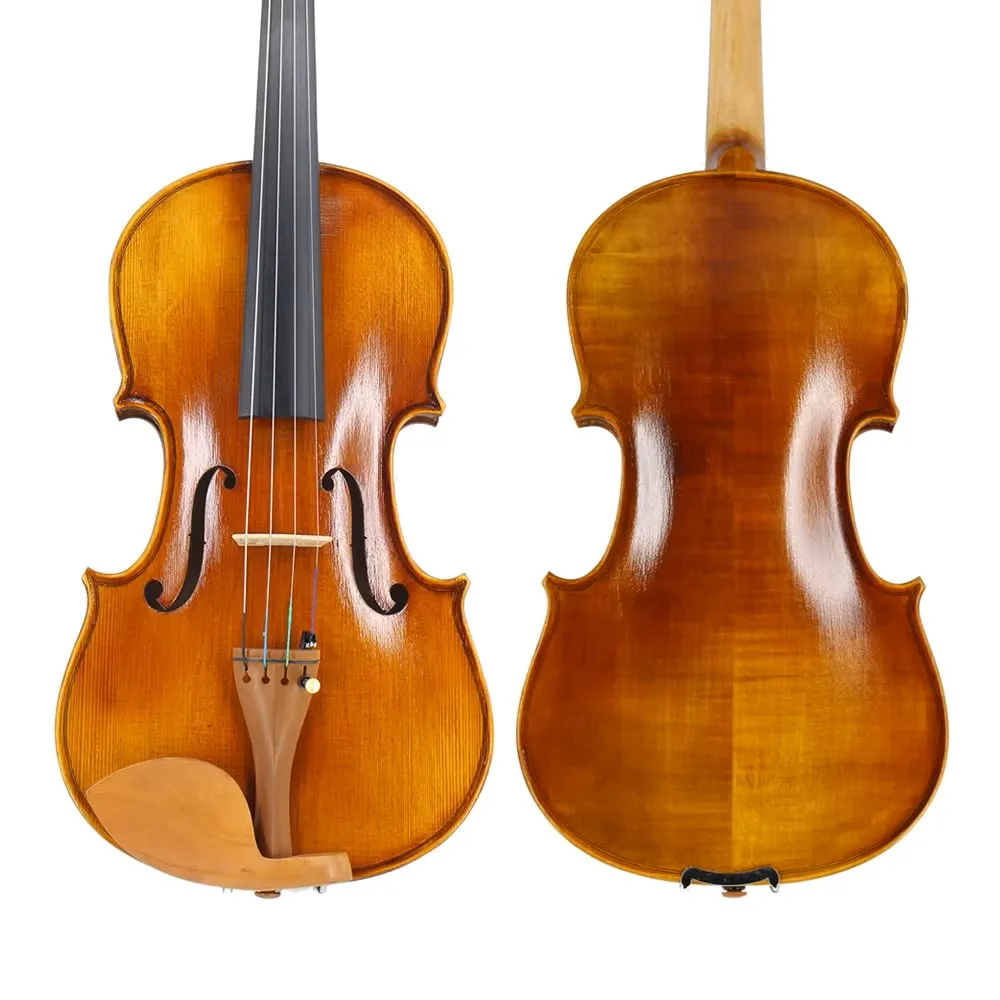 Full Size Violin 4/4 3/4 1/2 1/4 1/8 Finished Spruce Flame Maple Violin Mahogany Nail Full Parts Classy