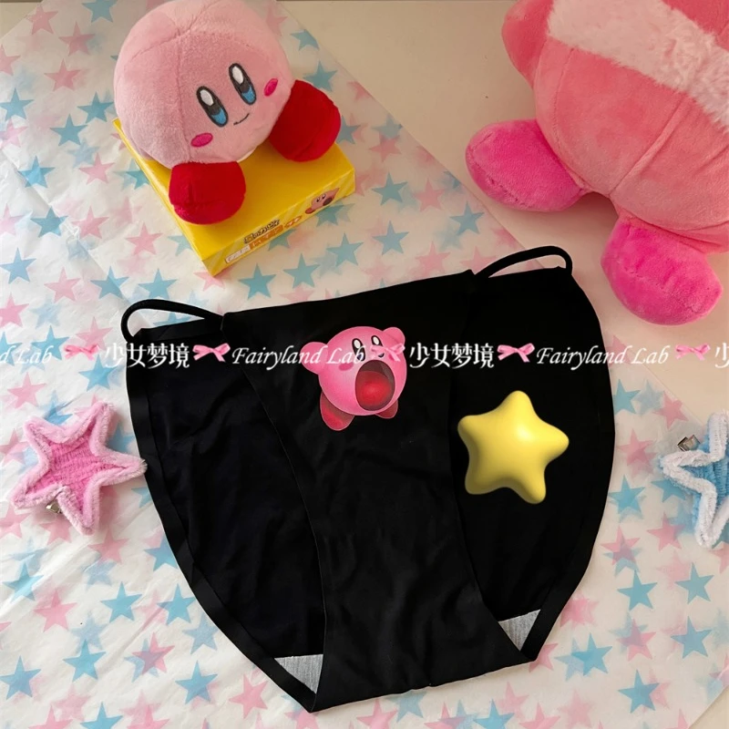 Kawaii Kirby Panties Comfortable Breathable Anime Cute Cartoon Sexy Girl  Quick-drying Underwear Y2k Pants Skin Friendly Material