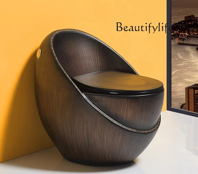 New wood ceramic grain egg toilet stone - water saving large diameter ceramic 2
