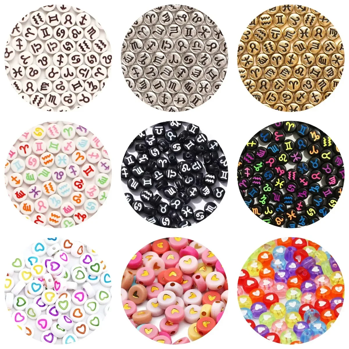 Médaille Breloque Pendentif Ronde Plate Acier Inoxydable Doré OR 10mm