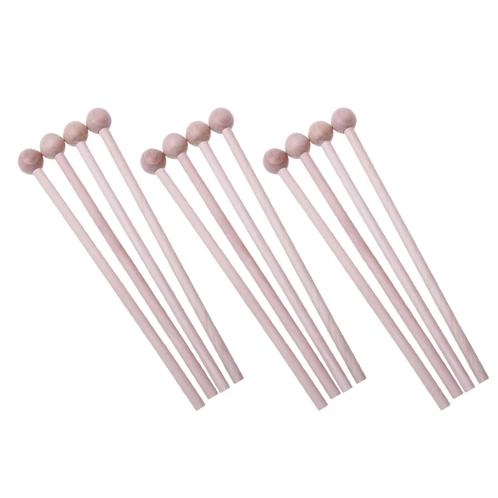 Wood Mallets Xylophone Drumsticks Glockenspiel Mallets Drum Sticks Percussion Instruments Musical Instruments Rhythm 12Pcs