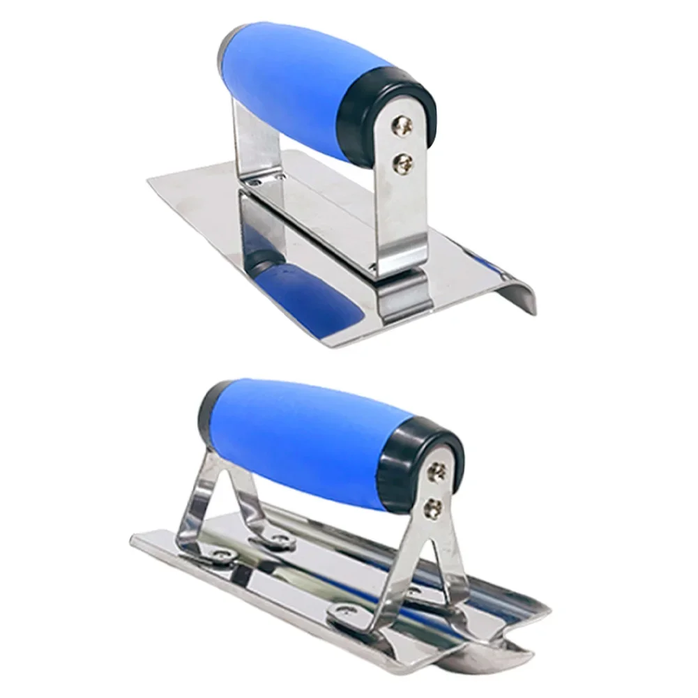 Professional Stainless Steel Plastering Trowel With Ergonomic Handle Square Corner Groover For Concrete Plaster Pool Coatings