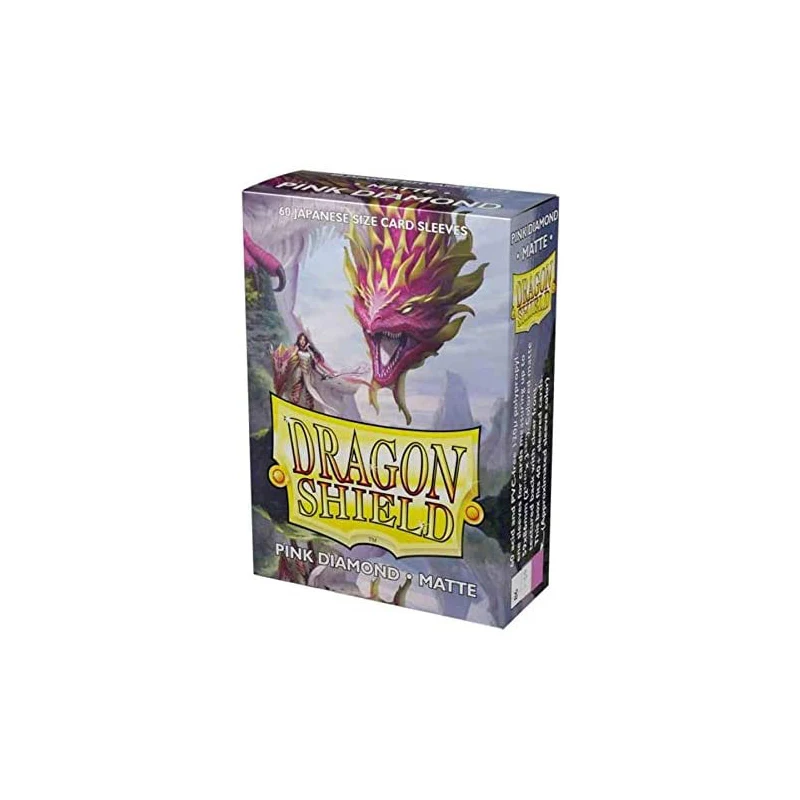 

Dragon Shield Bundle: 2 Packs of 60 PCS Yu-Gi-Oh Matte Card Sleeves Protector Japanese Size Mini Card Cover(Matte Pink Diamond)