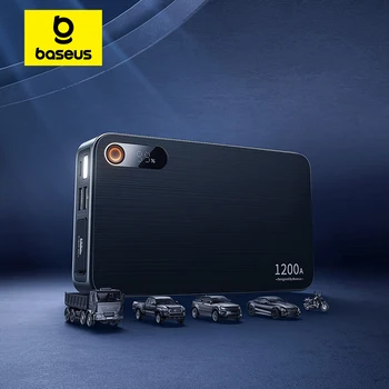 Baseus 1200A Avviatore di emergenza Booster di avviamento per auto portatile 12000mAh Avviatore di emergenza per auto Accumulatori e caricabatterie di riserva per avviamento batteria per auto