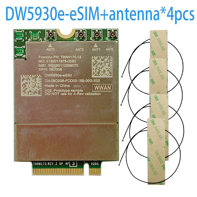 Módulo para Laptop Dell 1gbps Cat 16 para Dell Latitude 5430 7330 7430 7760 7760 9420 9520 dp n T99w175 Dw5930esim X55 Foxconn5g - Imagem 2