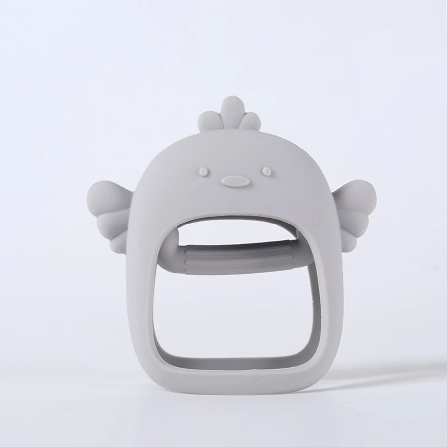 Not fall off silicone baby teething toys, baby hand held teether pacifier breastfeeding baby, newborn teething toys