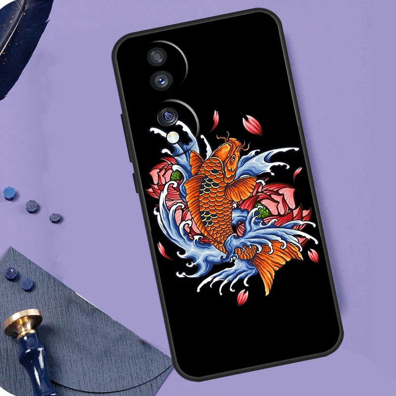 Japanese Koi Dragon Wave Tattoo Design Phone Case