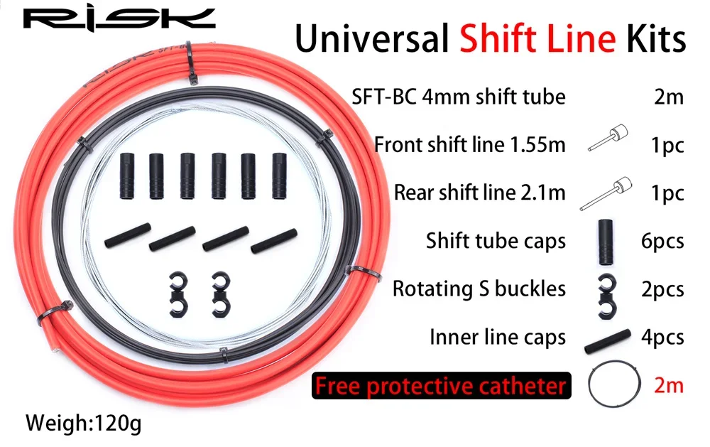 Description Picture 2 of itemRisk Bicycle Shift Gear Derailleur/Brake kits Wire Tube Line Hose Basic Brake/Shift Cable&Housing Group Sets For MTB Bike Road