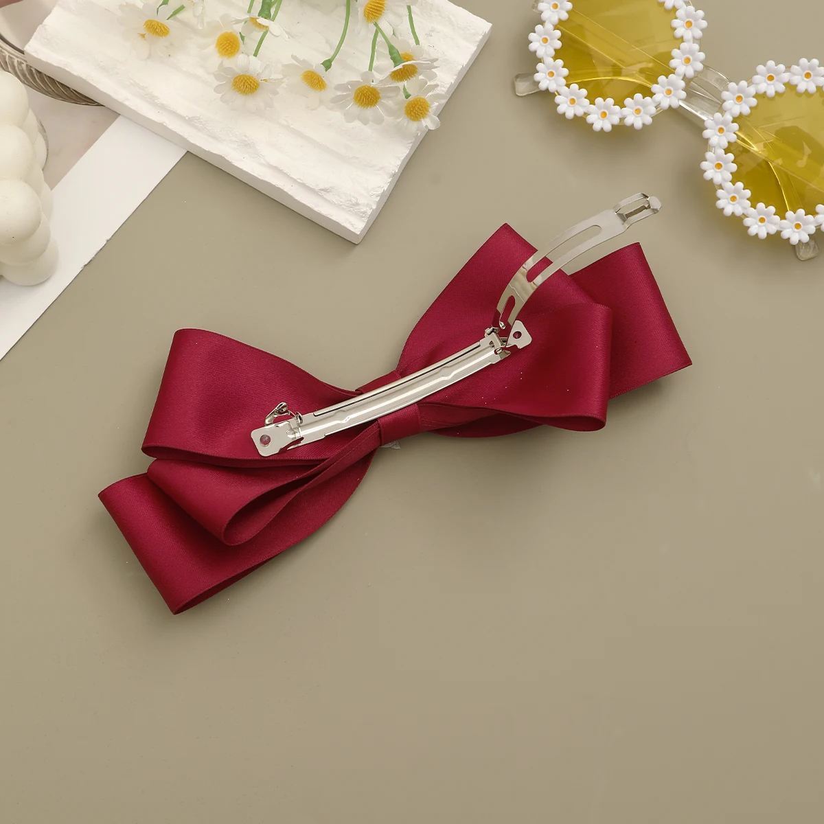 Korean Bow Spring Hair Clip For Women Girls Bowknot Solid Color Hair Barrettes Sweet Hairgrips Fashion Hair Accessories Headwear