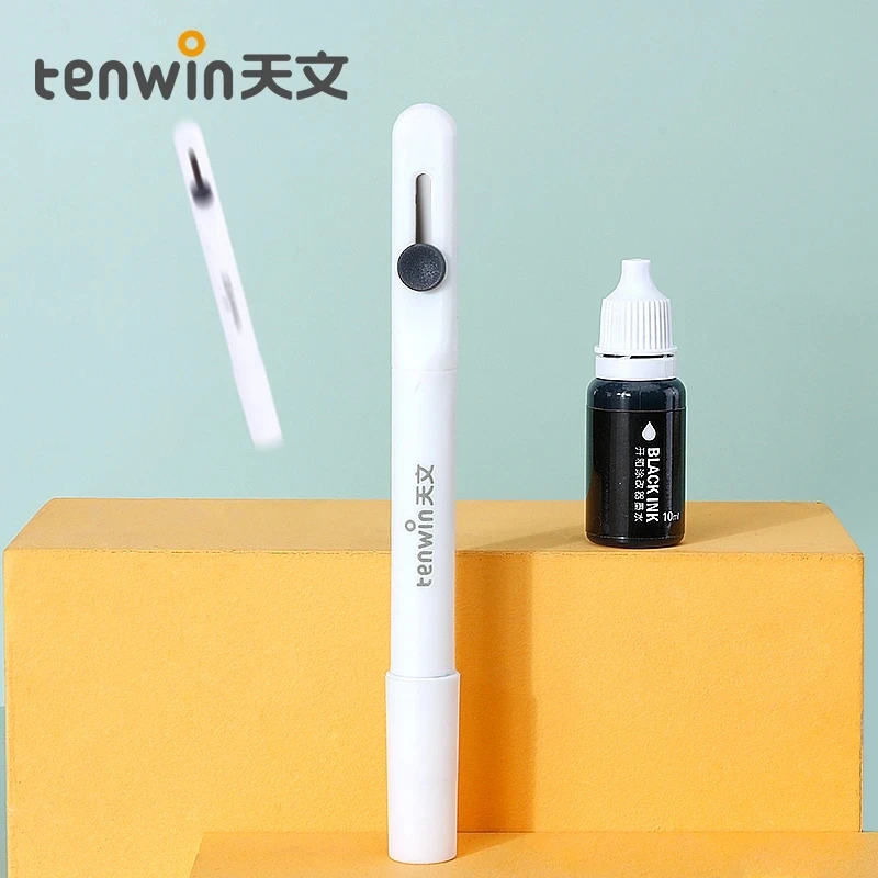 Tenwin-Líquido de corrección de papel térmico con cuchillo para Unboxing, papel térmico duradero, protección de identidad de datos, borrador fluido, abridor de caja