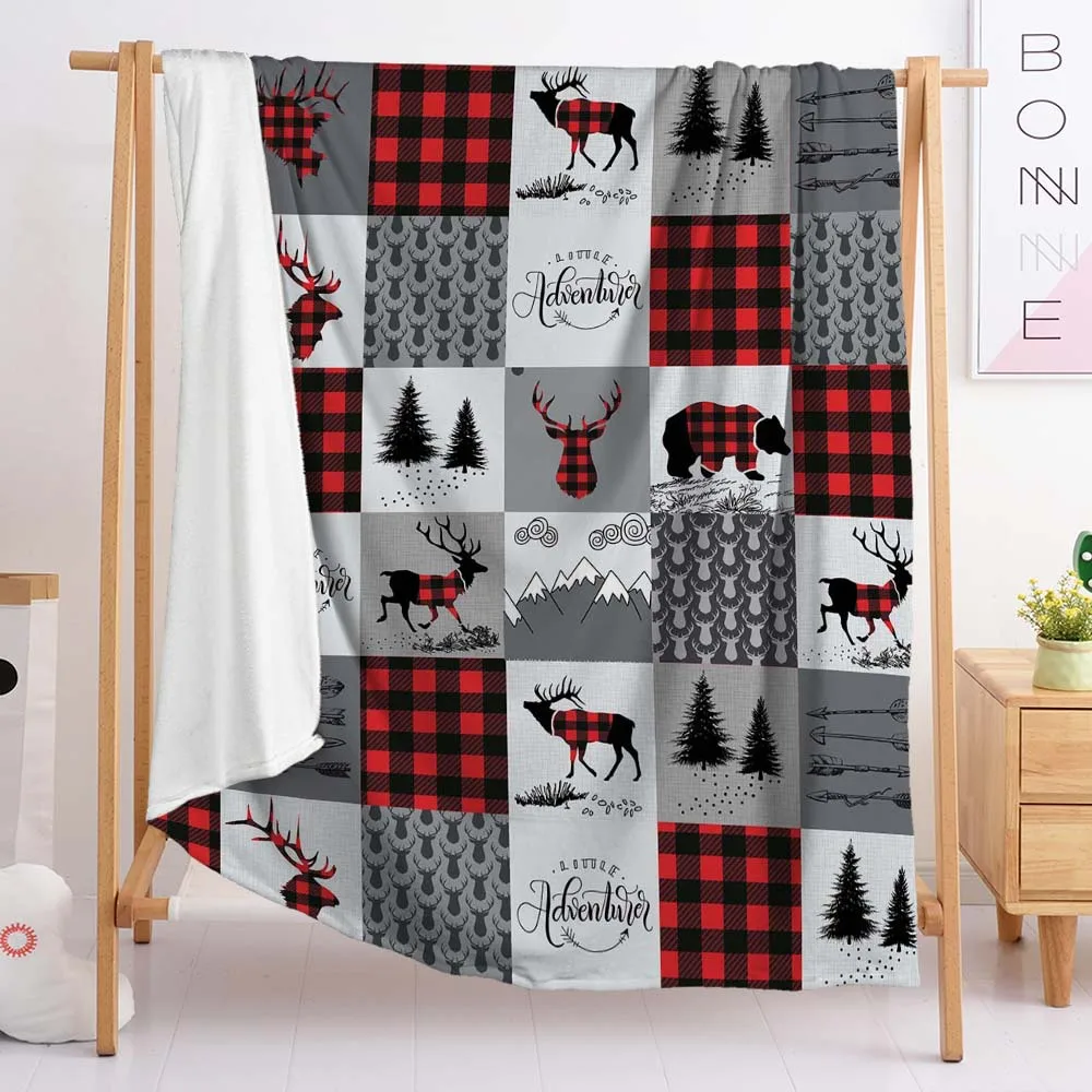 Premium Christmas Sherpa Throw Blanket | Christmas Decoration, Fleece, Plush, Warm, Cozy Reversible Microfiber Holid