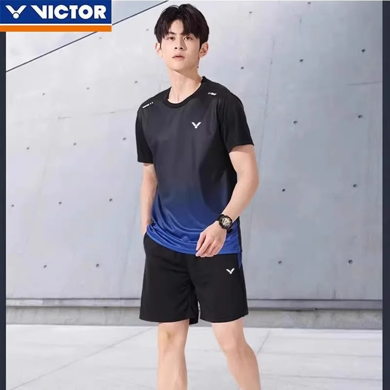 VICTOR Badminton Men's Women's Outdoor Sports Ice Smooth Quick Drying Breathable Sweat Absorbing Comfortable Elastic Set
