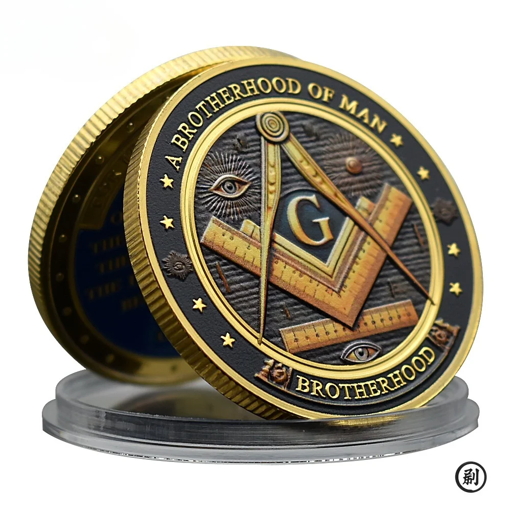 Masonic Freemasonry Silver Coin Collectibles Brotherhood The Eye of God Coin Commemorative Medal Making Good Men Better