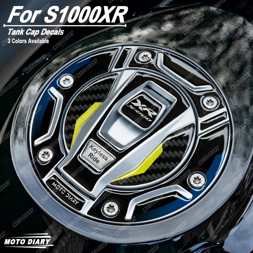 오토바이 연료 탱크 캡 스티커 S1000XR S 1000XR S1000 XR 트리플 블랙 2025 2024 용 3D 수지 가스 탱크 보호 데칼 이미지 3