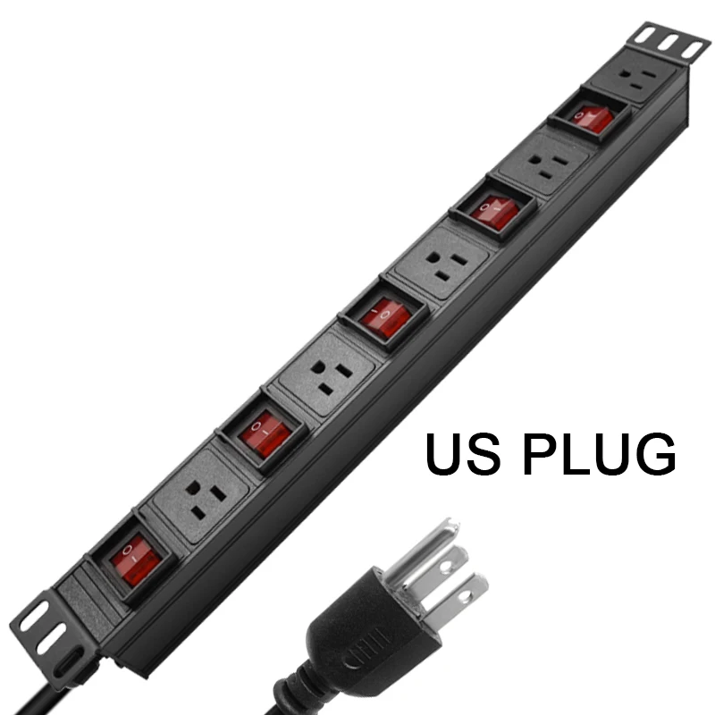 

19 inch Independent switch American Southeast Asia 3-pole Multi-function socket flame retardant household safety power plug 15A
