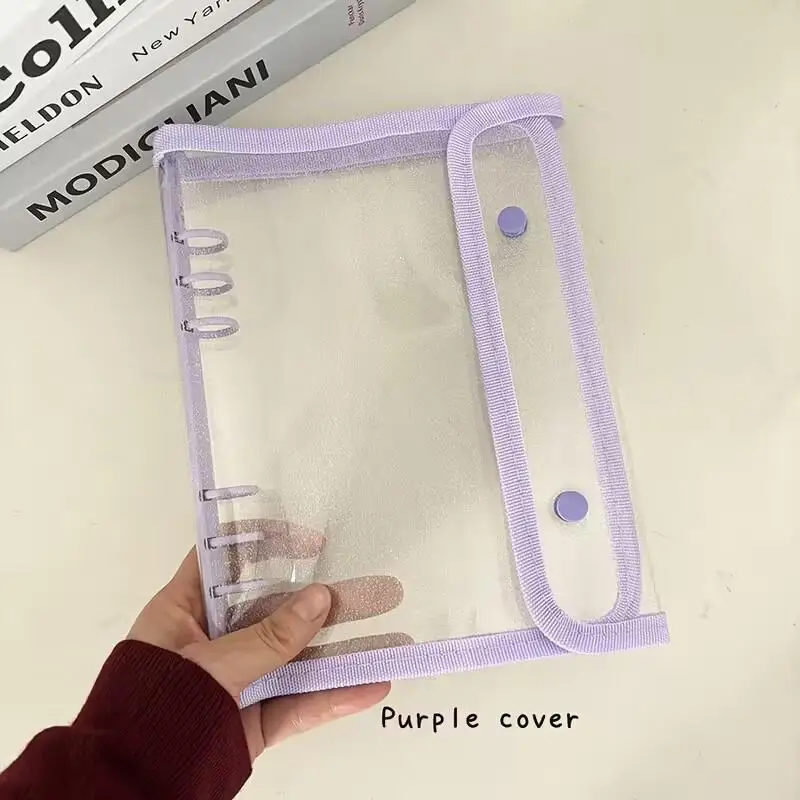 A5 바인더 더블 버클 커버, 10개 리필 슬리브 가방, DIY 루즈리프 사진 수집북, K팝 오거나이저 홀더