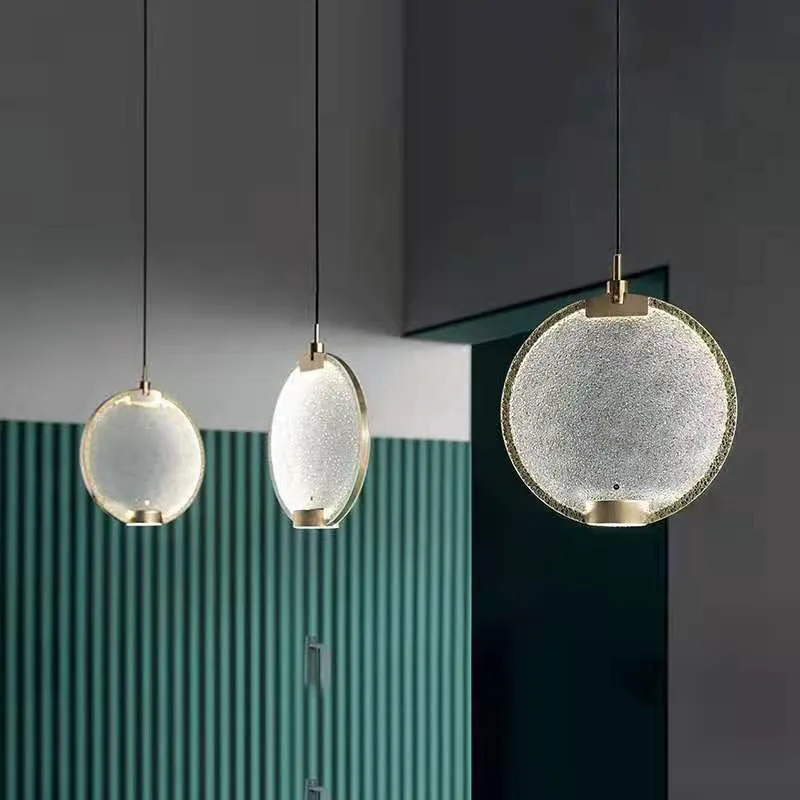 

Round White Pink Green Blue Glass Pendant Lights Art Deco Gold Metal For Dining Room Kitchen Bedside Lamp Dropshipping