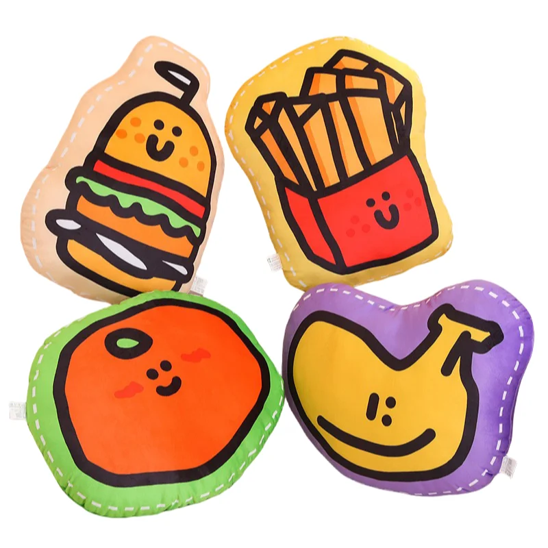 New Interesting Creative Cartoon Snack Comfortable Sofa Cushions Decoration Girls Kids Birthday Christmas Halloween Gift 50pcs transparent self adhesive cookie bags candy package seal opp biscuit gift bag wedding snack decoration pastry tool