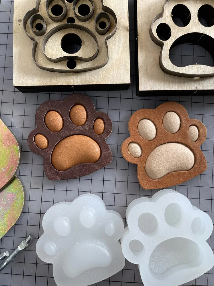 Hund Pfote Schneiden Sterben Modellierung Mold Gemüse Gegerbtem Leder Stereotyp Handgemachte DIY Produktion 3D Katze Pfote Dekoration Ornamente – Detail 1