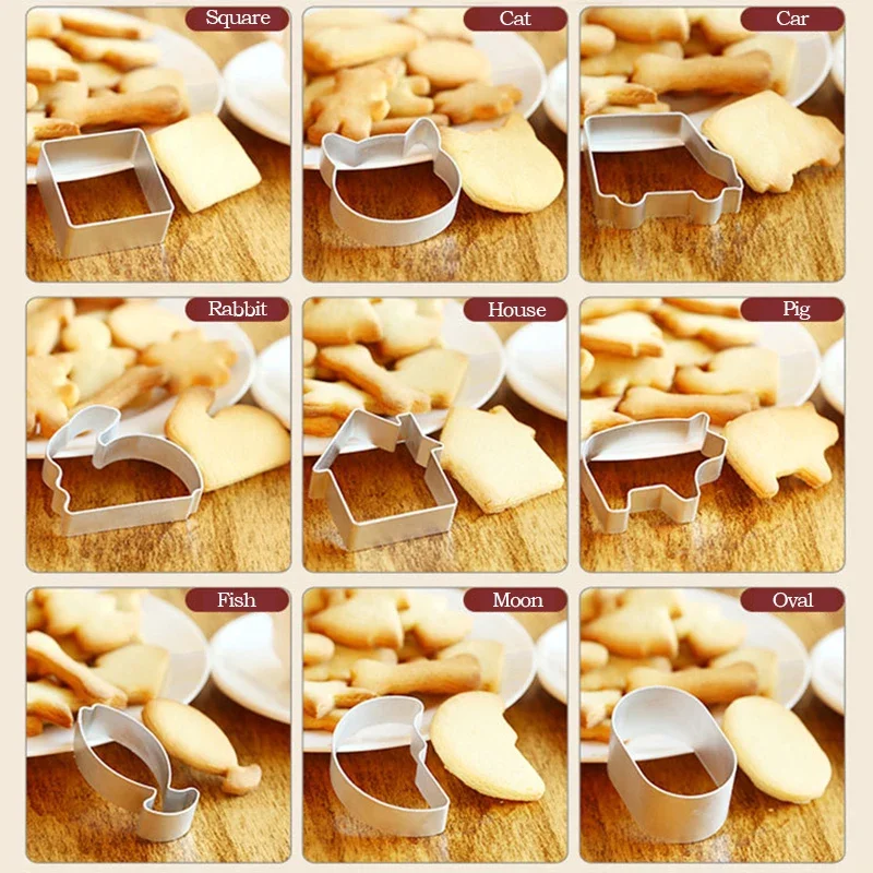 28 Style Cookie Cutters Moulds Aluminum Alloy Cute Animal Shape Biscuit Mold DIY Pastry Kitchen