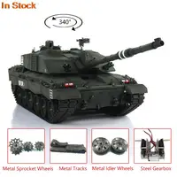 1/16 Heng Long Dark Green 7.0 Upgrade Challenger II RTR RC Tank 3908 Metal Tracks Gearbox Infrared Function BB Shooting TH17747 1
